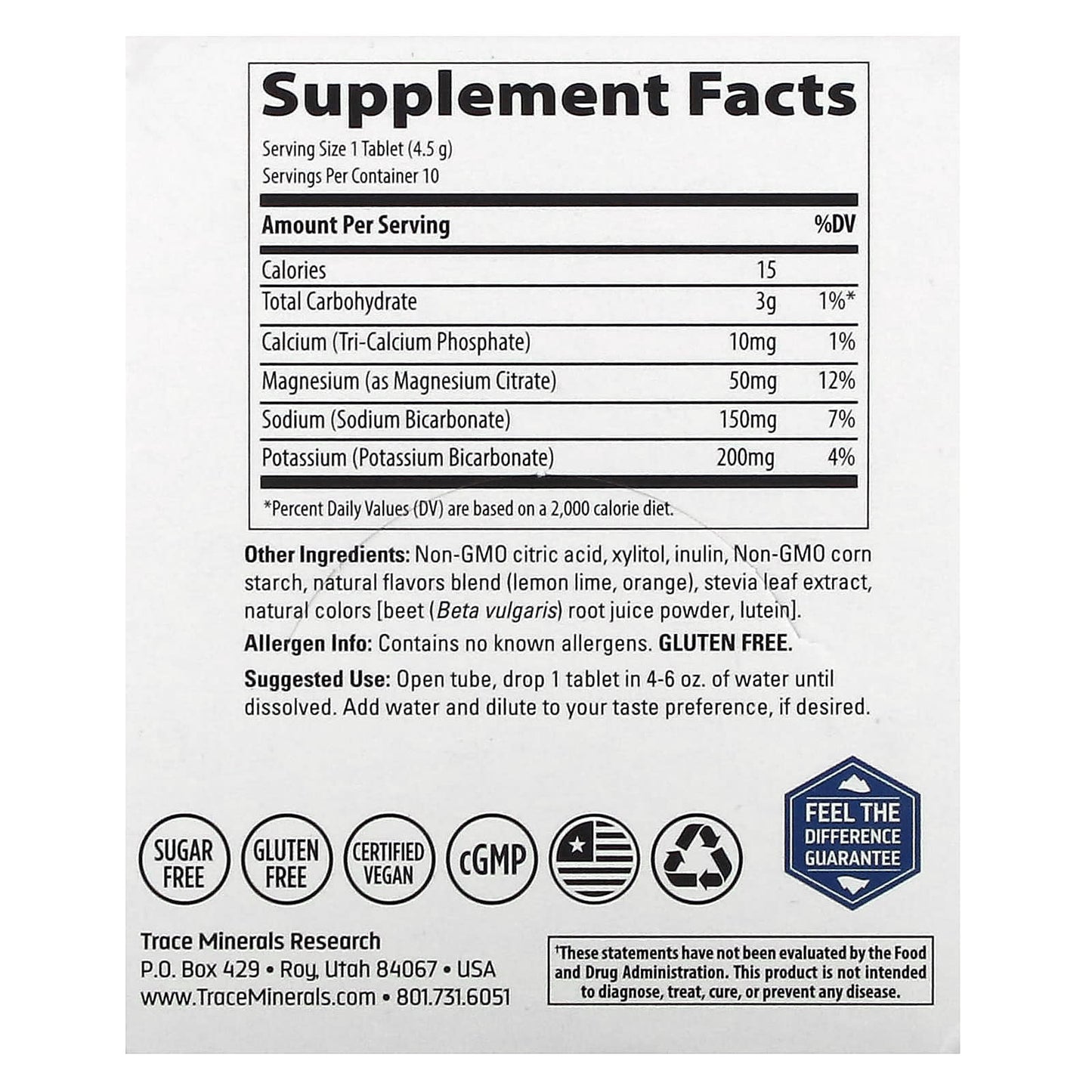 Trace Minerals ®, TM Sport, Max-Hydrate Endurance Effervescent Tablets, Citrus, 8 Tubes, 10 Tablets Each