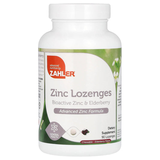 Zahler-Zinc Lozenges-Bioactive Zinc & Elderberry-Elderberry-90 Lozenges