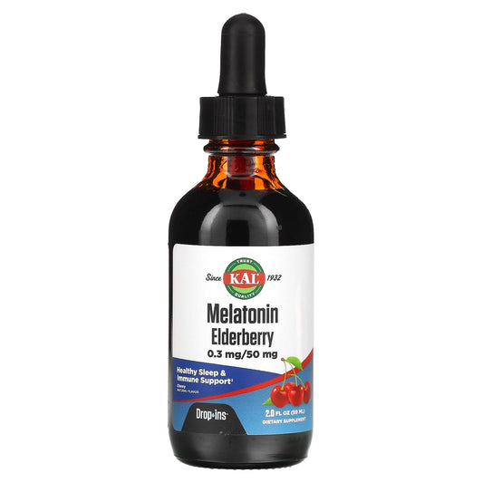 KAL-Melatonin Elderberry-Cherry-2 fl oz (59 ml)