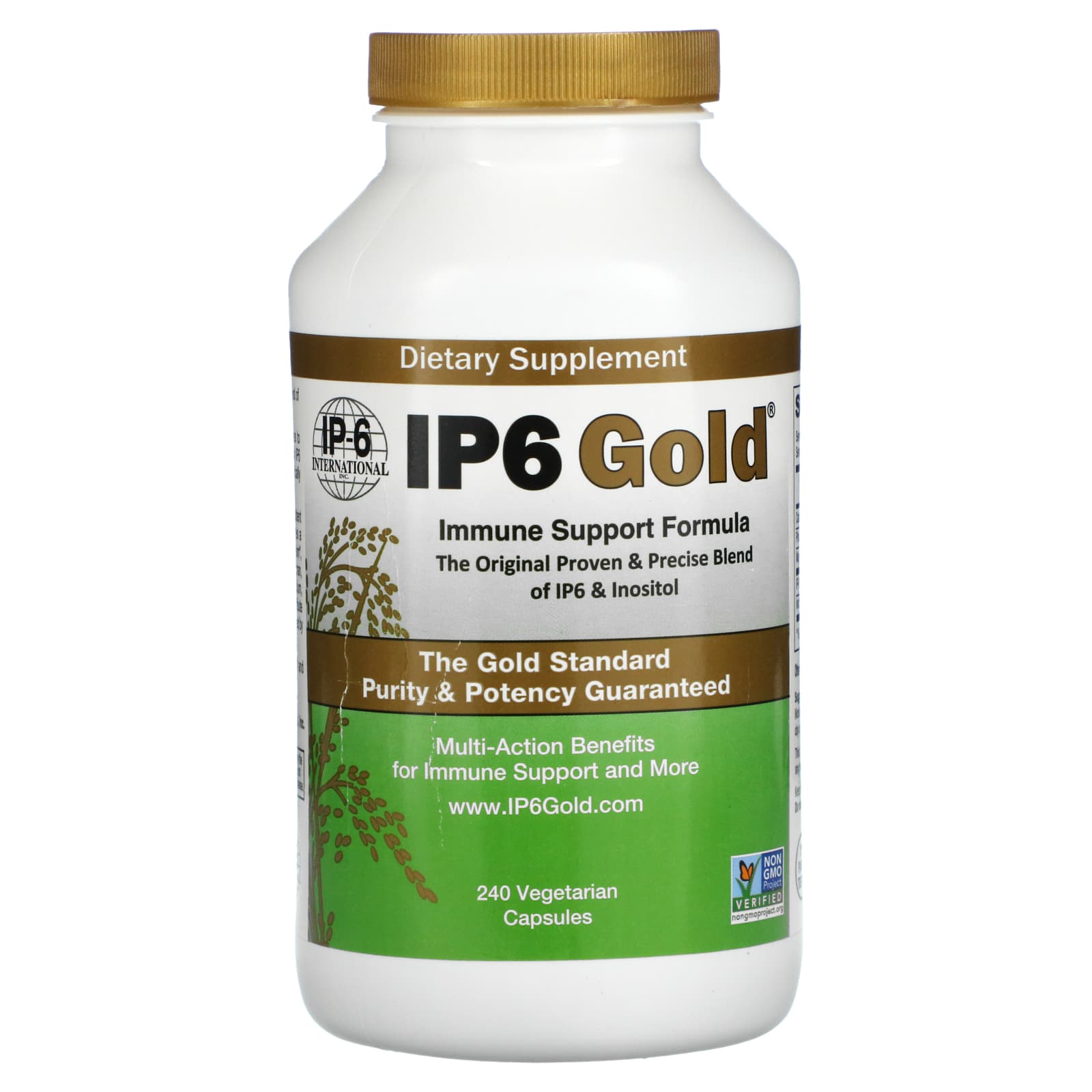 IP-6 International-IP6 Gold-Immune Support Formula- 240 Vegetarian Capsules