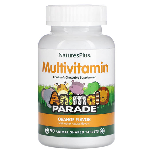 NaturesPlus-Animal Parade-Children's Chewable Multivitamin-Orange-90 Animal-Shaped Tablets