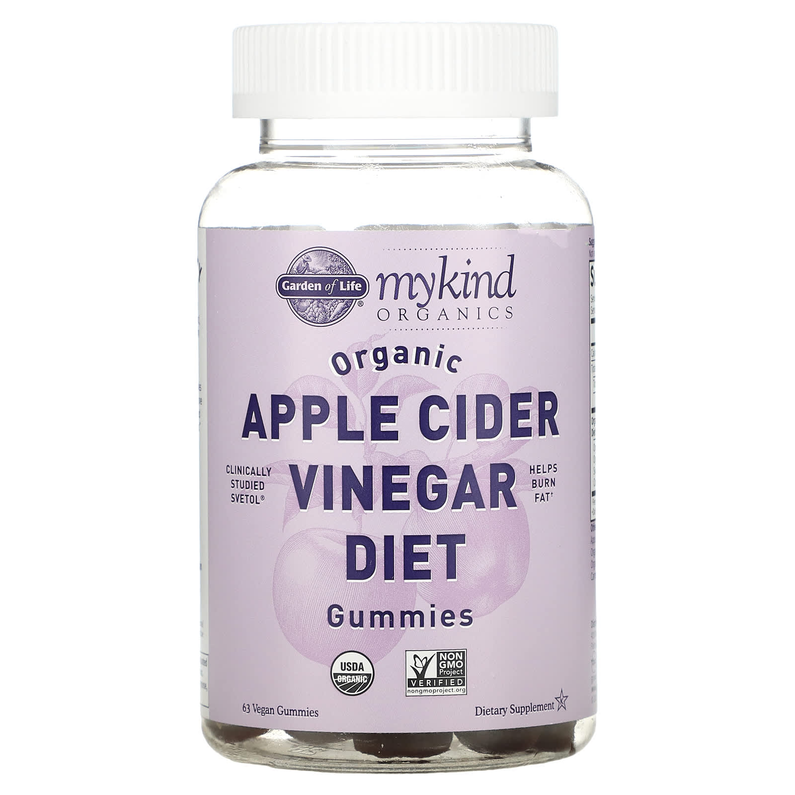 Garden of Life-MyKind Organics-Organic Apple Cider Vinegar Diet Gummies-63 Vegan Gummies