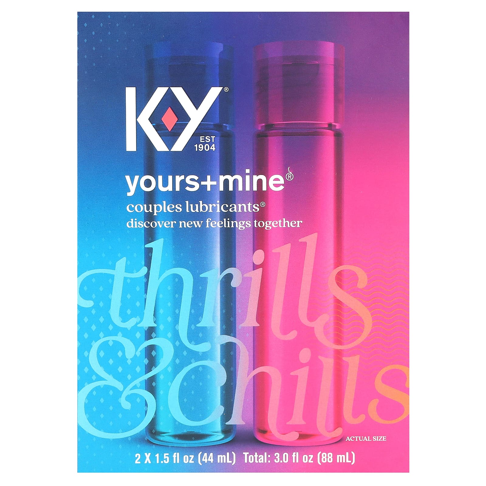 K-Y-Yours+Mine-Couples Lubricants -2 Count-1.5 fl oz (44 ml) Each