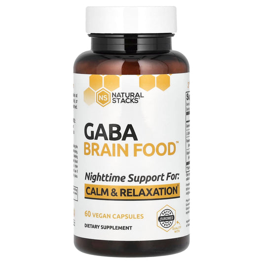 Natural Stacks-Gaba Brain Food-60 Vegan Capsules