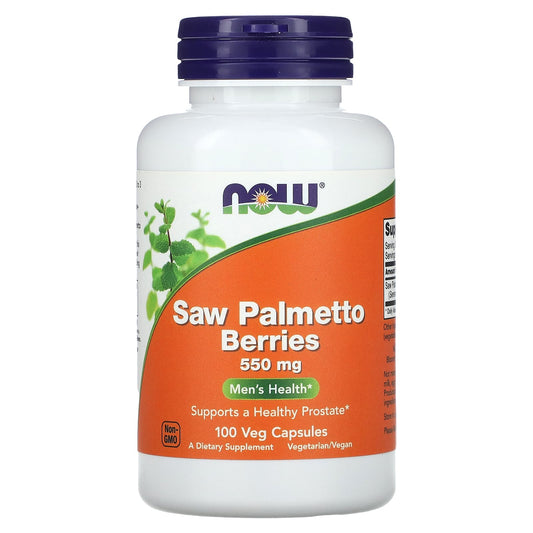 NOW Foods-Saw Palmetto Berries-Men's Health-550 mg-100 Veg Capsules