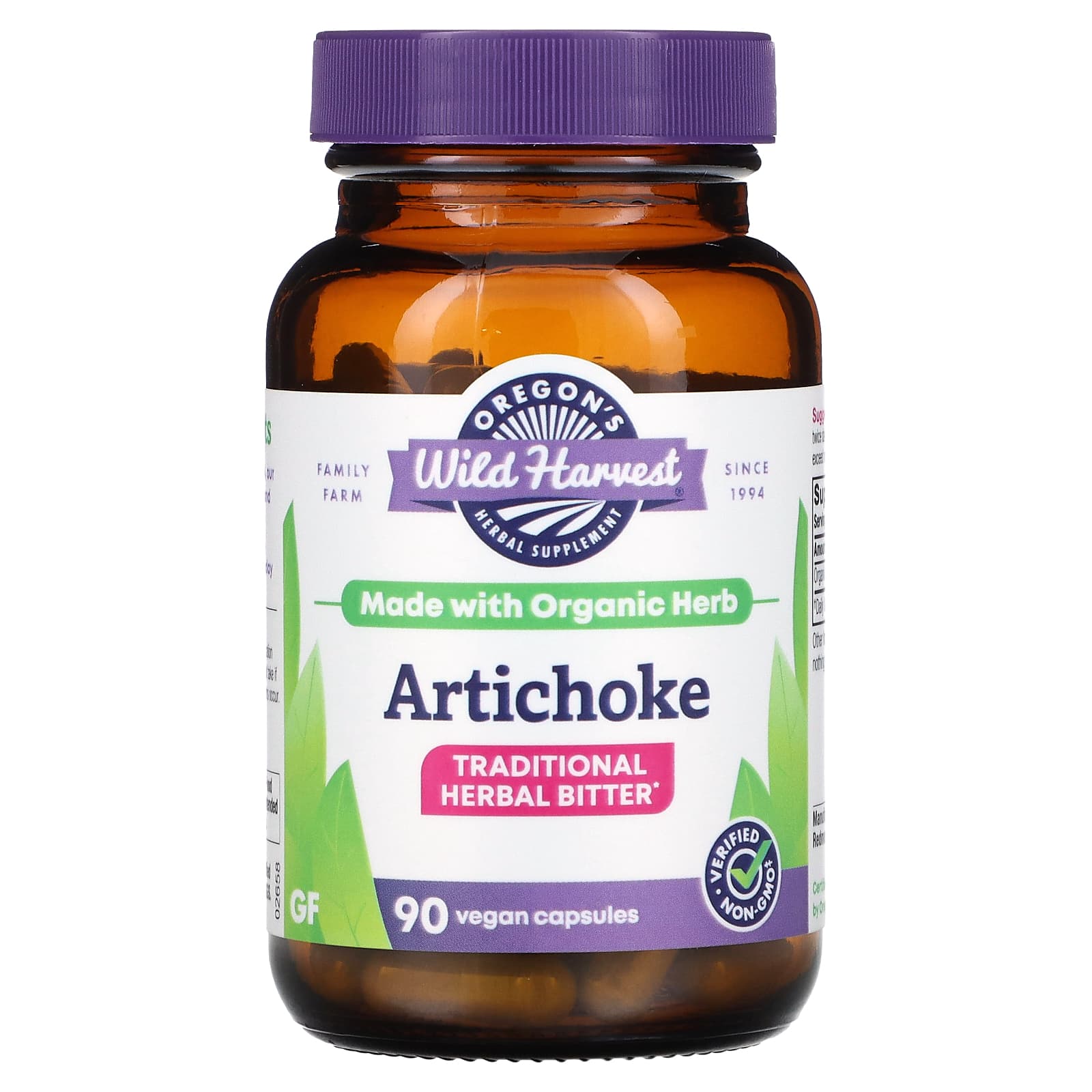 Oregon's Wild Harvest-Artichoke-90 Vegan Capsules