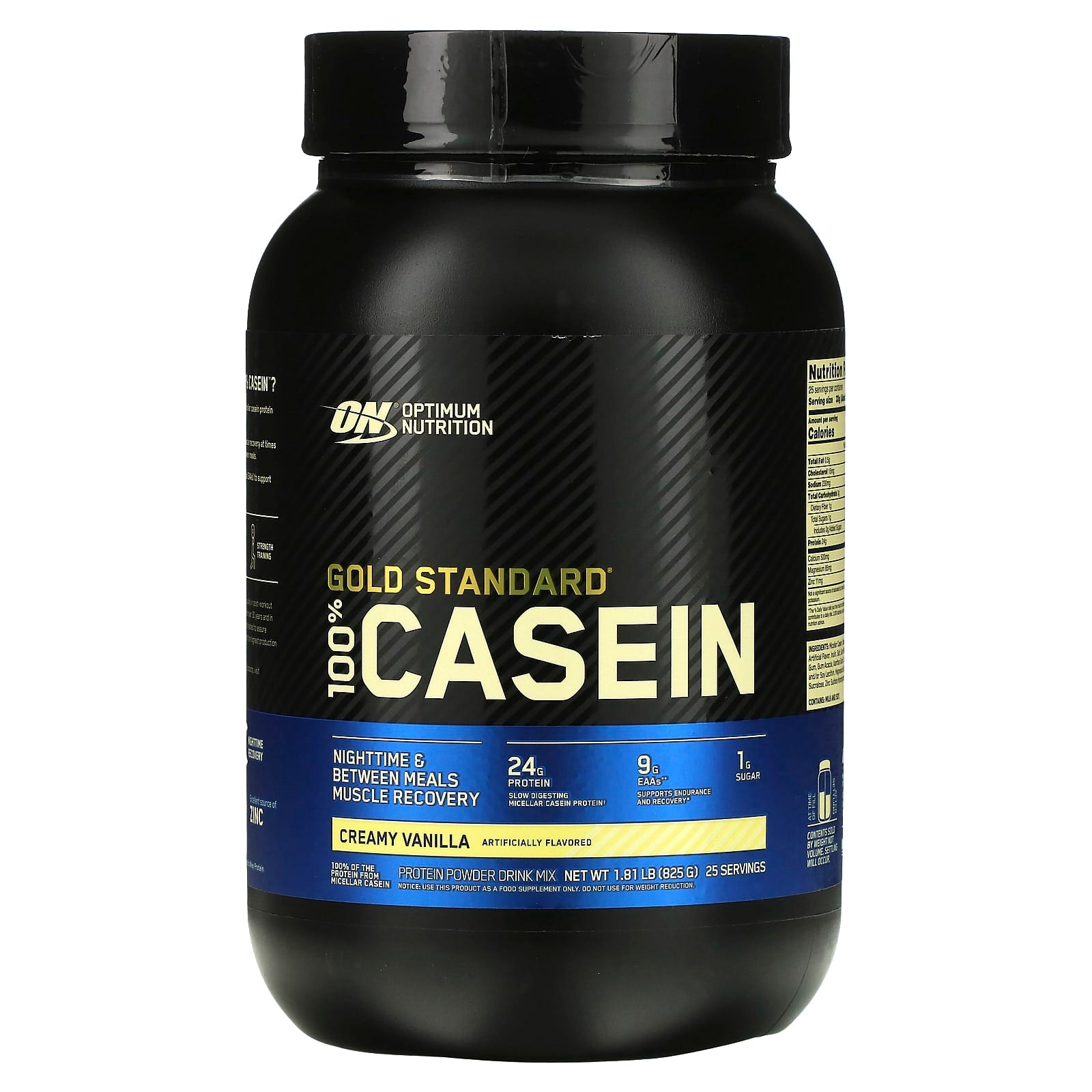 Optimum Nutrition-Gold Standard 100% Casein-Creamy Vanilla-1.81 lb (825 g)