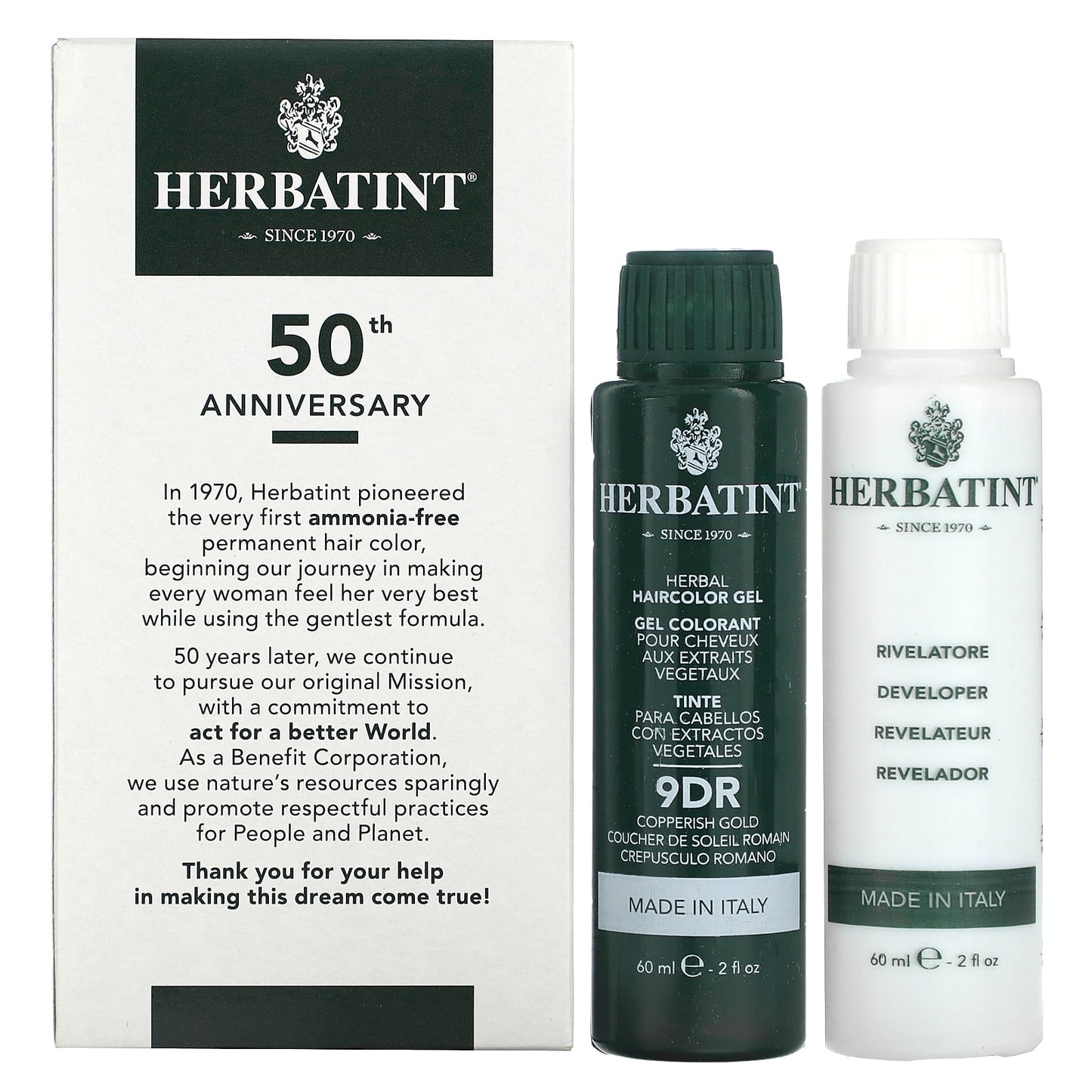 Herbatint, Permanent Haircolor Gel, 9DR, Copperish Gold, 4.56 fl oz (135 ml)