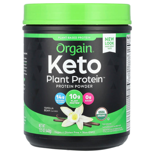 Orgain-Keto-Plant Protein Powder-Vanilla Bean-15.5 oz (440 g)