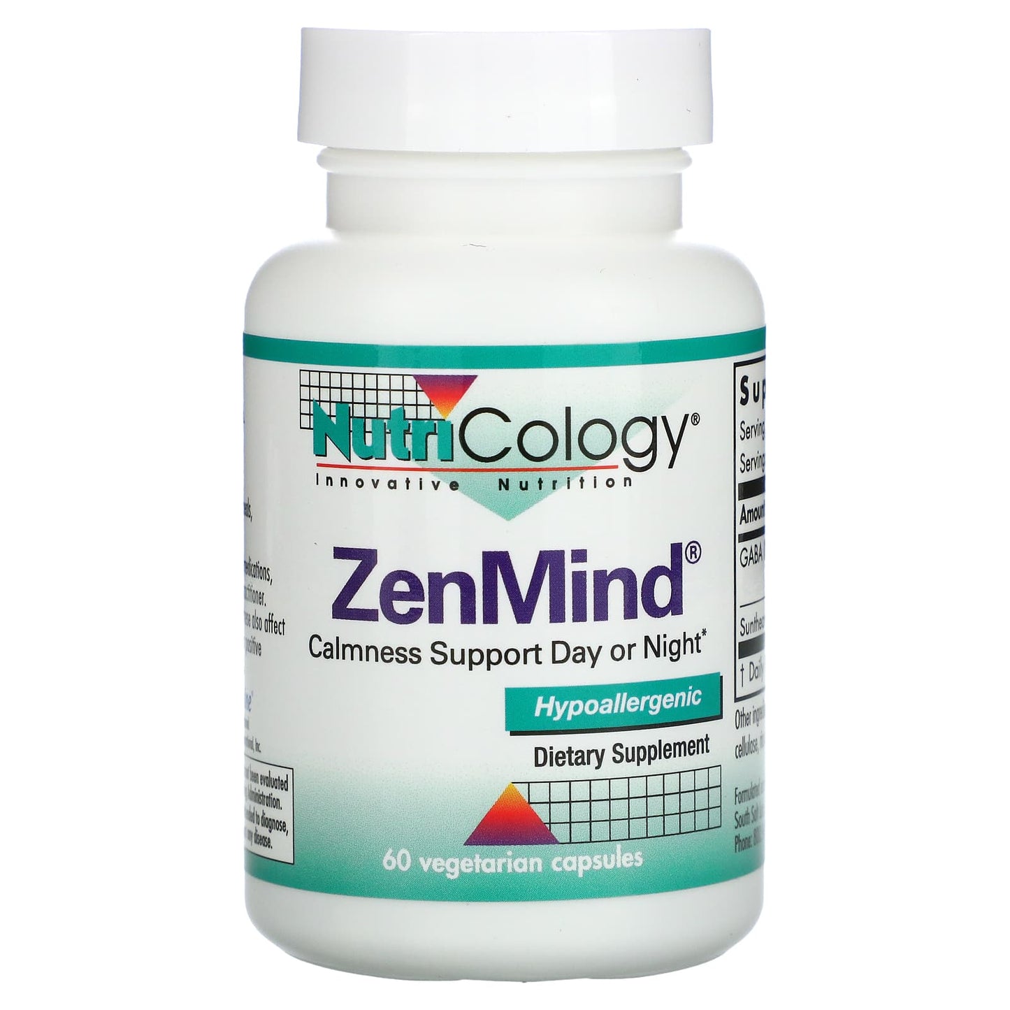 Nutricology-ZenMind-60 Vegetarian Capsules