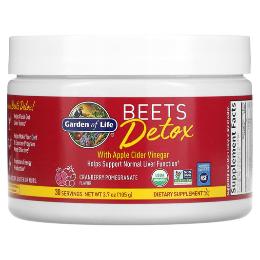 Garden of Life-Beets Detox with Apple Cider Vinegar-Cranberry Pomegranate-3.7 oz (105 g)