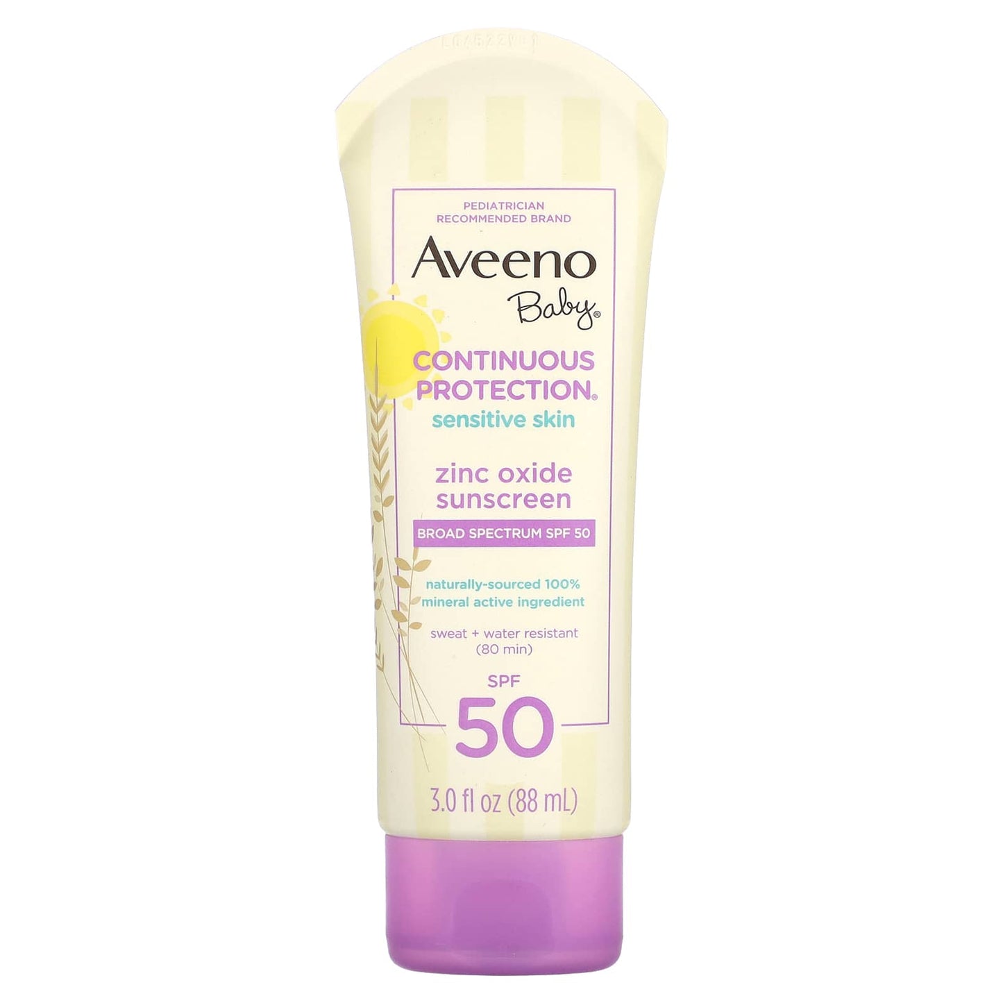 Aveeno-Baby-Zinc Oxide Sunscreen-SPF 50-Fragrance-Free-3 fl oz (88 ml)