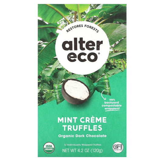 Alter Eco-Organic Mint Creme Truffles-Dark Chocolate-4.2 oz (120 g)