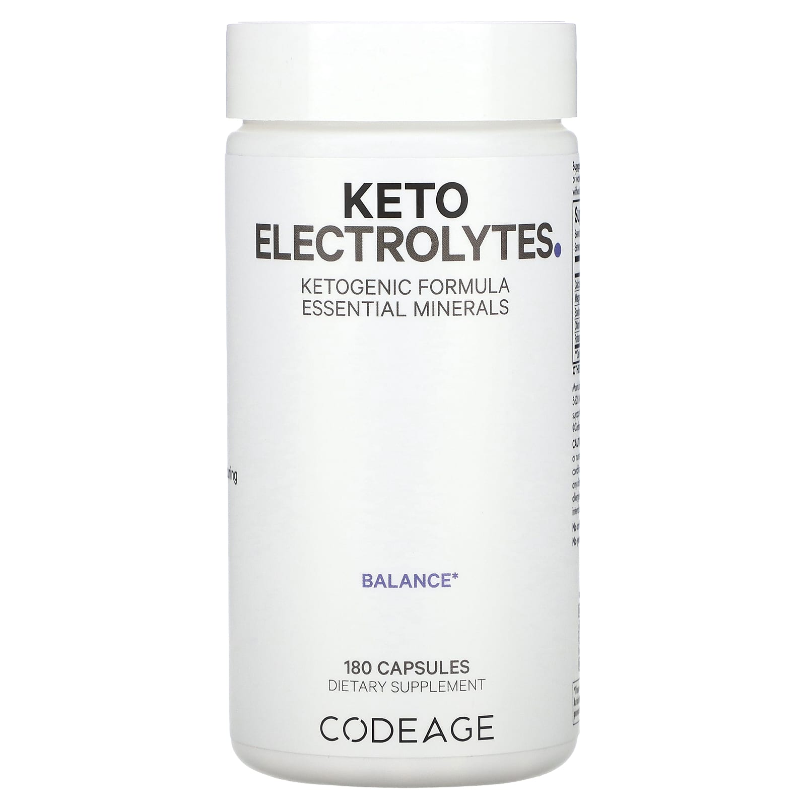 Codeage-Keto Electrolytes-Ketogenic Formula-180 Capsules