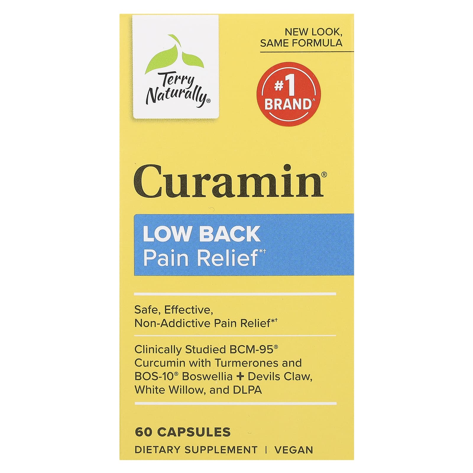 Terry Naturally-Curamin-Low Back Pain Relief-60 Capsules