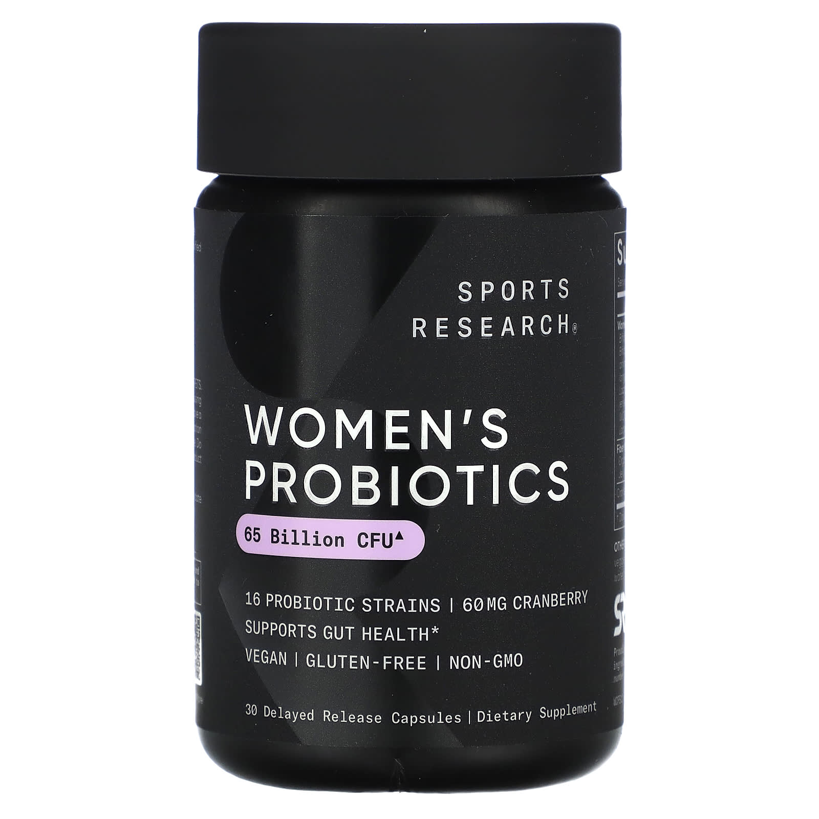 Sports Research-Women's Probiotics-Cranberry-65 Billion CFU-30 Delayed Release Capsules