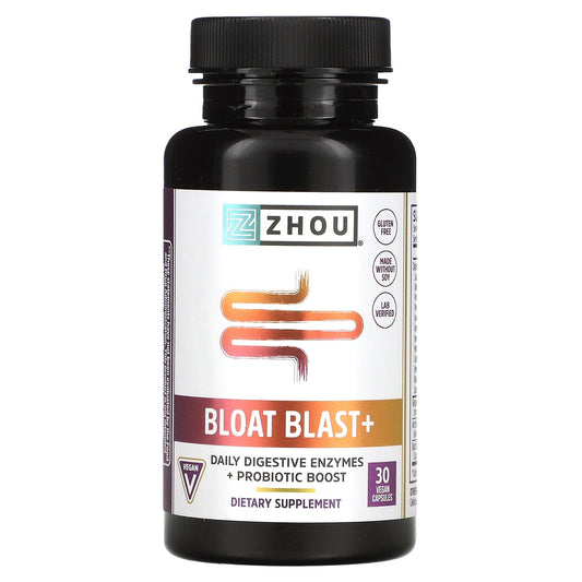 Zhou Nutrition-Bloat Blast+-30 Vegan Capsules