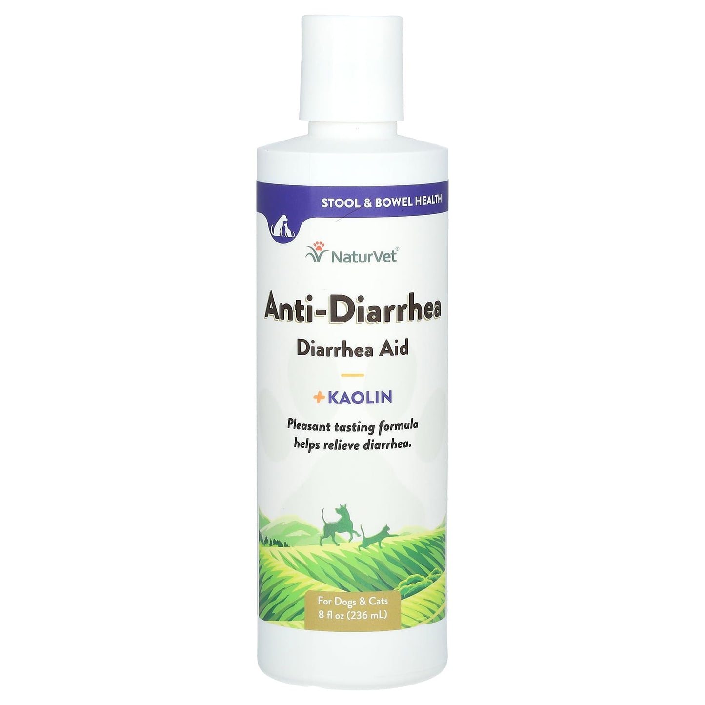 NaturVet-Anti-Diarrhea-Diarrhea Aid + Kaolin-For Dogs & Cats-8 fl oz (236 ml)