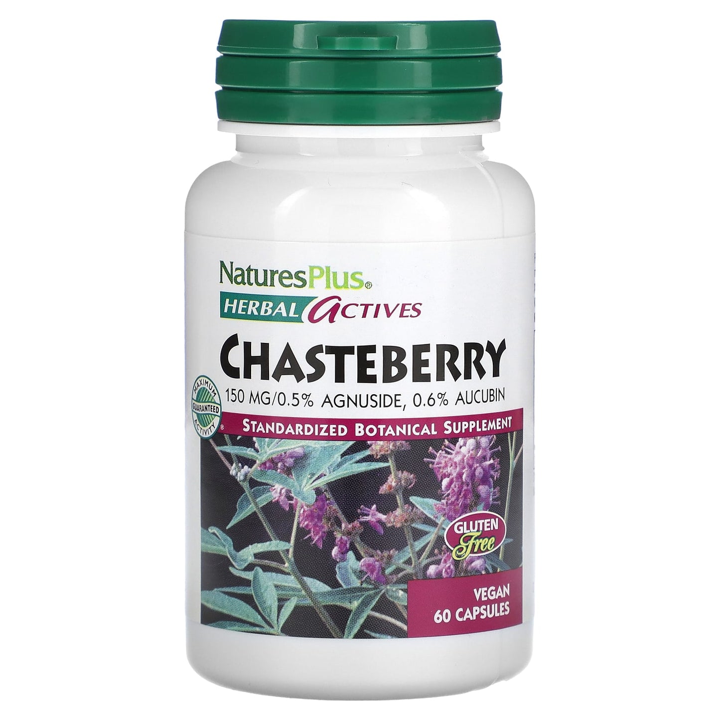 NaturesPlus-Herbal Actives-Chasteberry-150 mg-60 Vegan Capsules