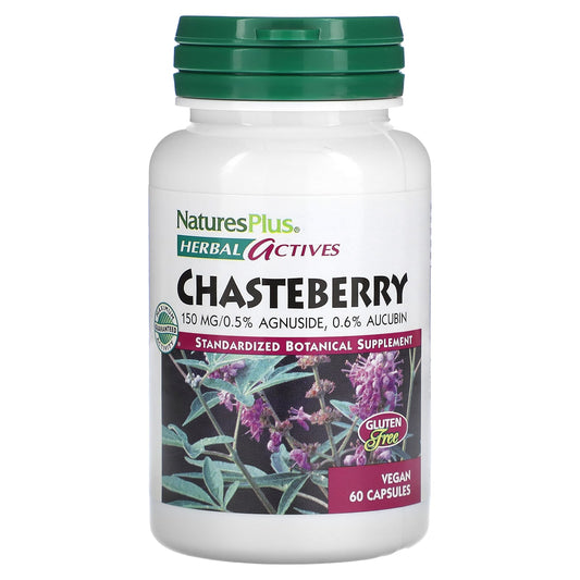 NaturesPlus-Herbal Actives-Chasteberry-150 mg-60 Vegan Capsules