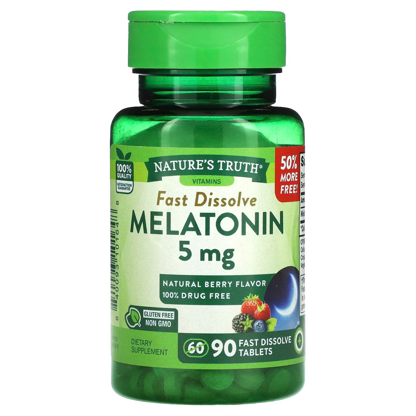 Nature's Truth-Melatonin-Natural Berry-5 mg-90 Fast Dissolve Tablets