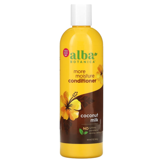 Alba Botanica-Mega Moisture Conditioner for Dry Hair-Coconut Milk-12 oz (340 g)