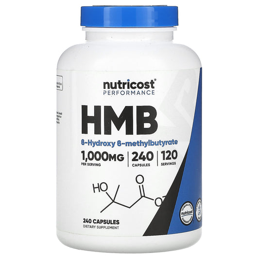 Nutricost-HMB-B-Hydroxy-B-methylbutyrate-1,000 mg-240 Capsules (500 mg per Capsule)