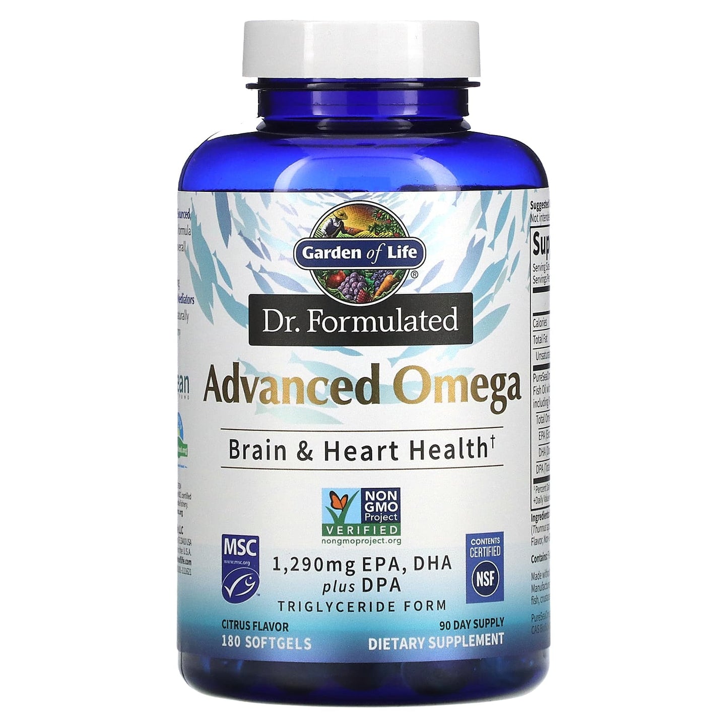 Garden of Life-Dr. Formulated-Advanced Omega-Citrus-180 Softgels