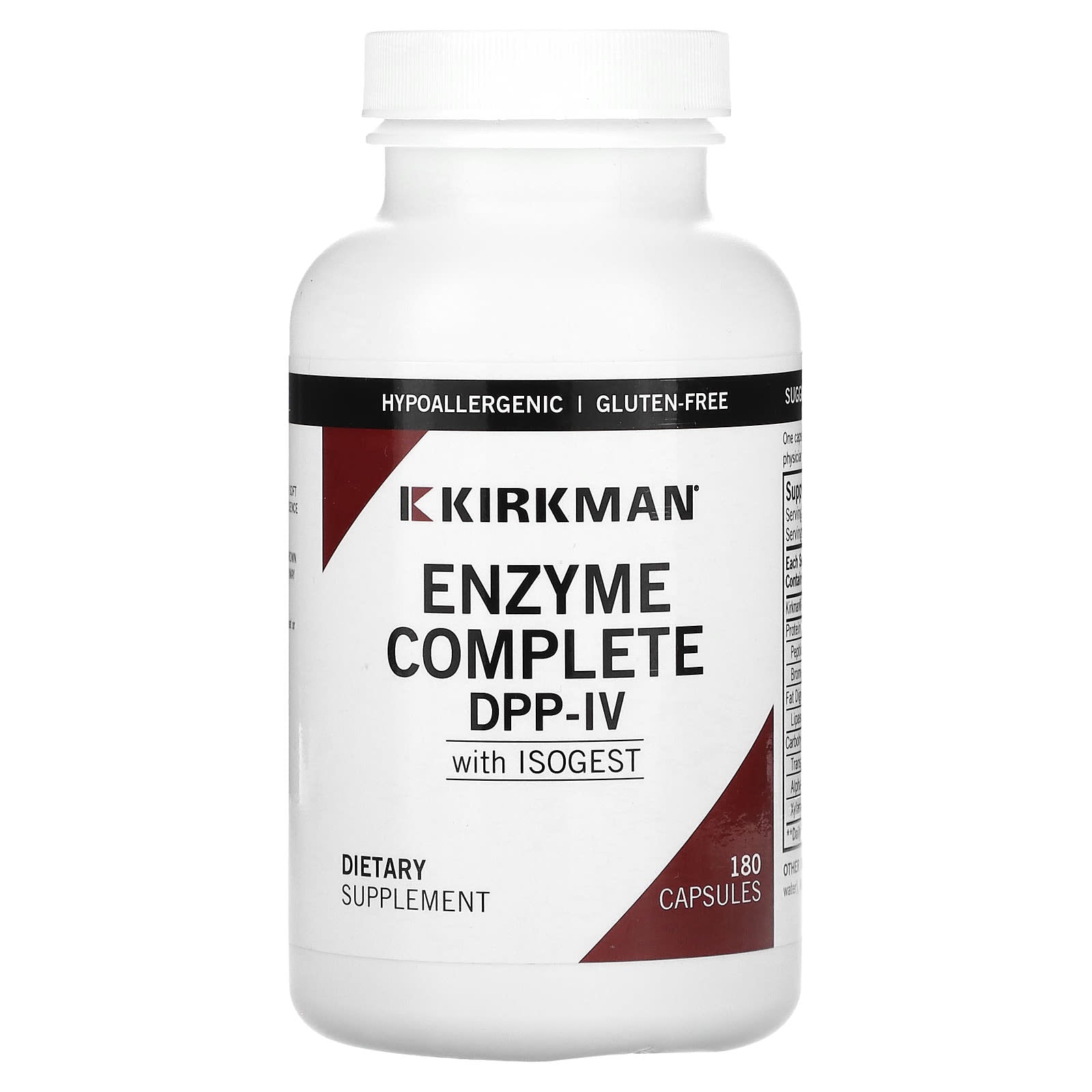 Kirkman Labs-Enzyme Complete DPP-IV With ISOGEST-180 Capsules