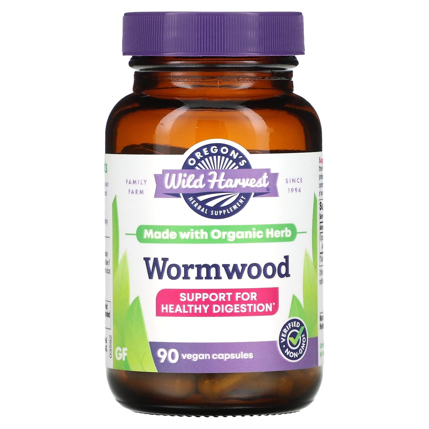 Oregon's Wild Harvest-Wormwood-90 Vegan Capsules