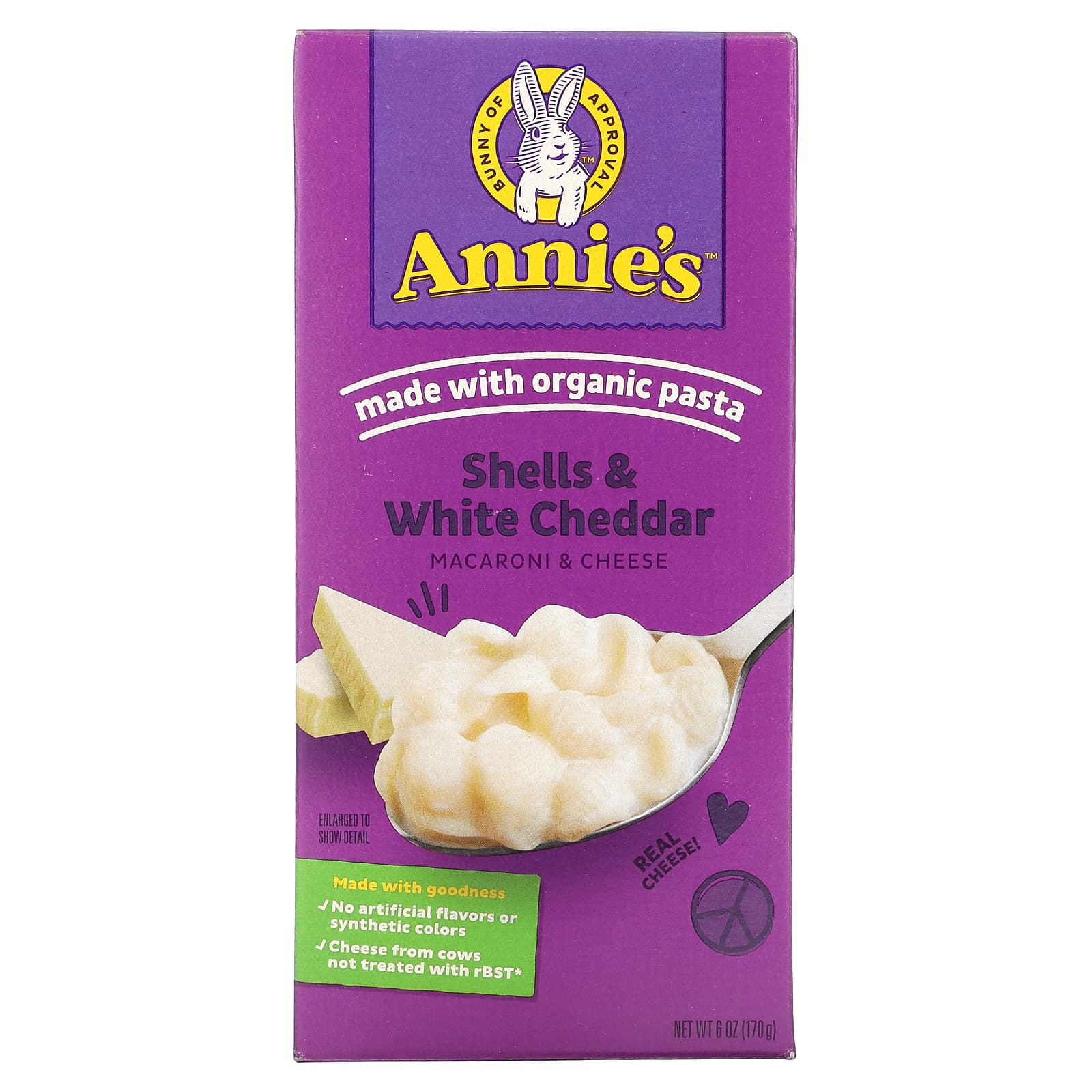 Annie's Homegrown-Macaroni & Cheese-Shells & White Cheddar-6 oz (170 g)