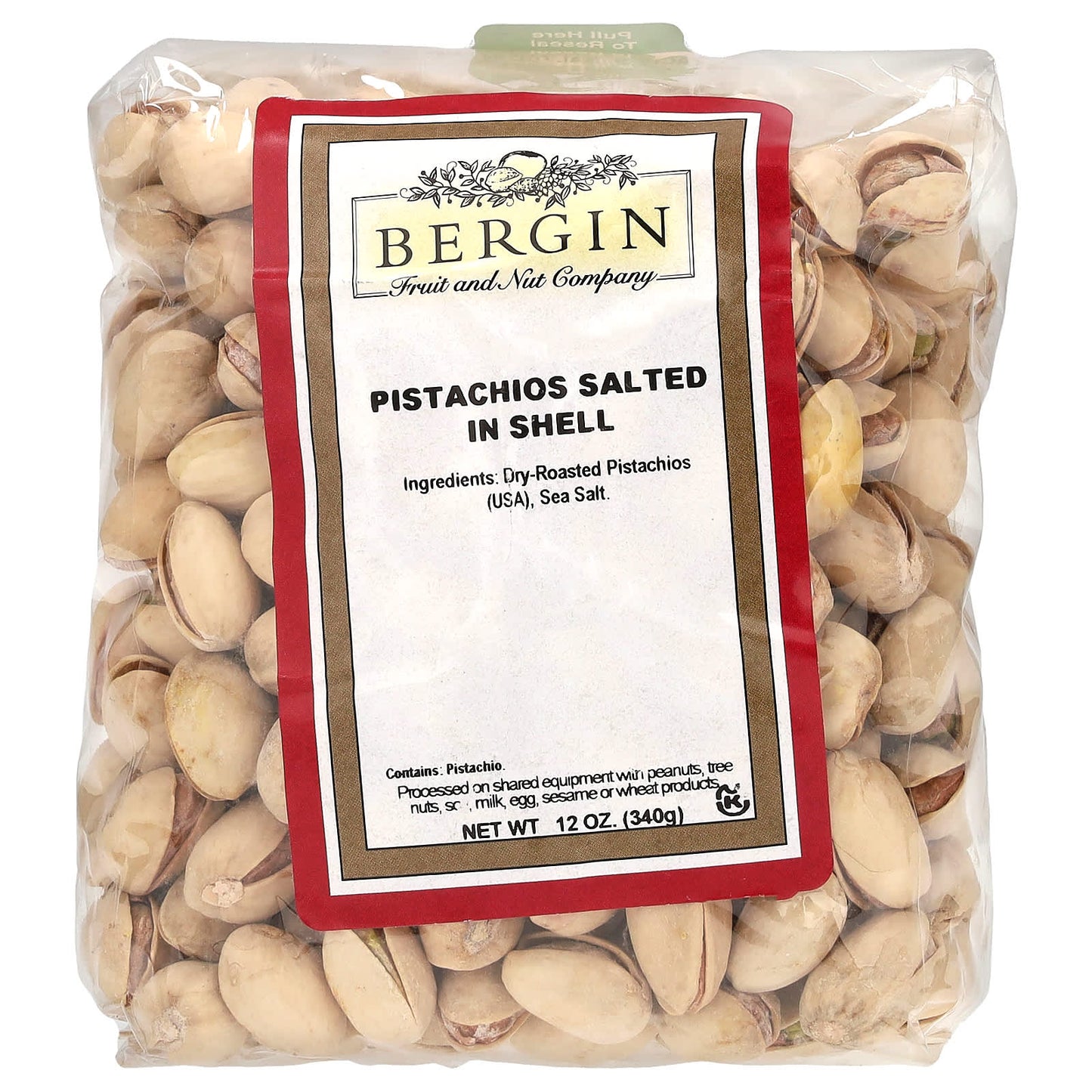 Bergin Fruit and Nut Company-Pistachios Salted in Shell-12 oz (340 g)