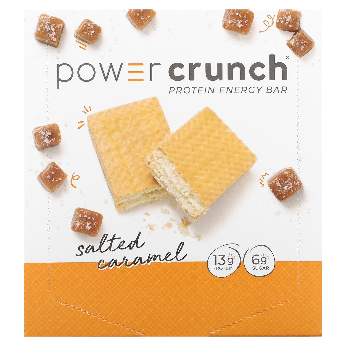 BNRG-Power Crunch Protein Energy Bar-Salted Caramel-12 Bars-1.4 oz (40 g) Each