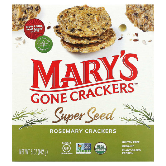 Mary's Gone Crackers-Super Seed Crackers-Rosemary-5 oz (141 g)