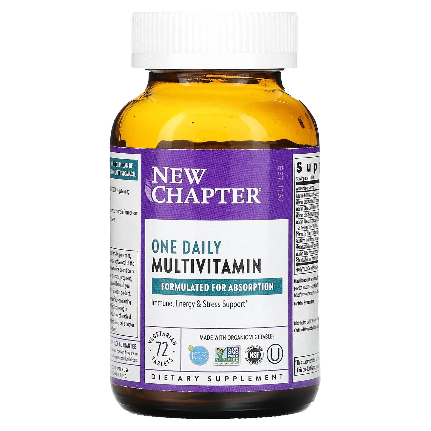 New Chapter, One Daily Multivitamin, 72 Vegetarian Tablets