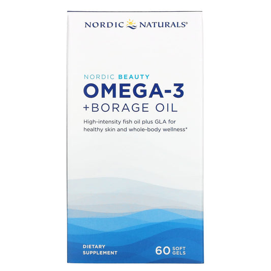 Nordic Naturals-Nordic Beauty-Omega-3 + Borage Oil-60 Softgels