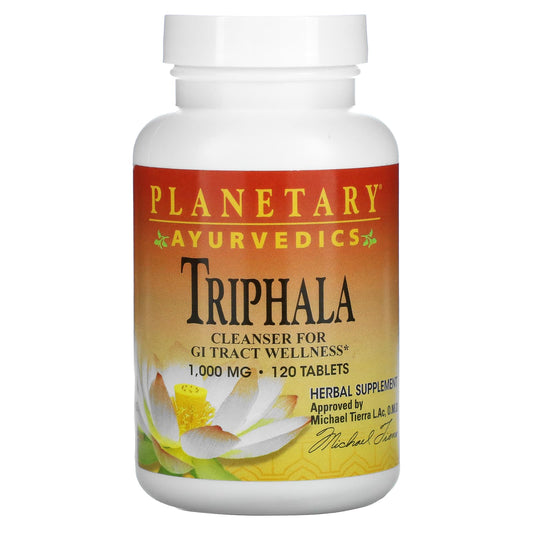 Planetary Herbals-Ayurvedics-Triphala-1,000 mg-120 Tablets