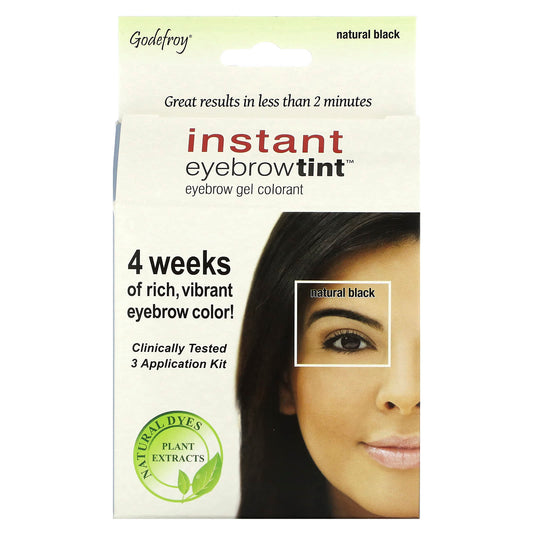 Godefroy-Instant Eyebrow Tint-Natural Black-3 Application Kit