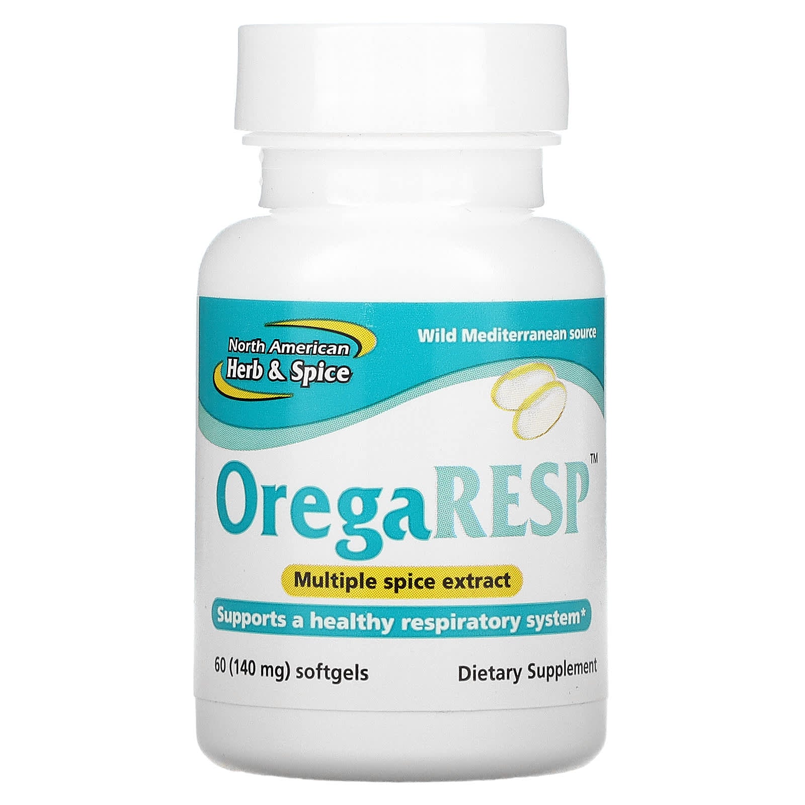 North American Herb & Spice-OregaResp-140 mg-60 Softgels