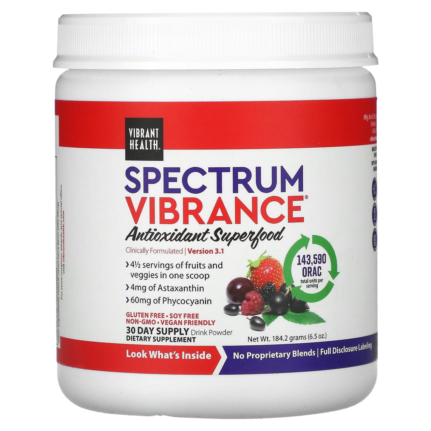 Vibrant Health-Spectrum Vibrance-Antioxidant Superfood-Version 3.1-6.5 oz (184.2 g)