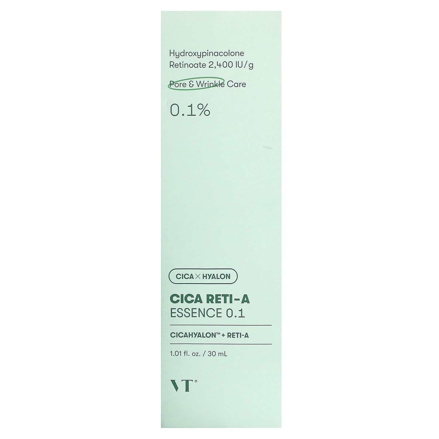 VT Cosmetics, Cica Reti-A Essence 0.1, 1.01 fl oz (30 ml)