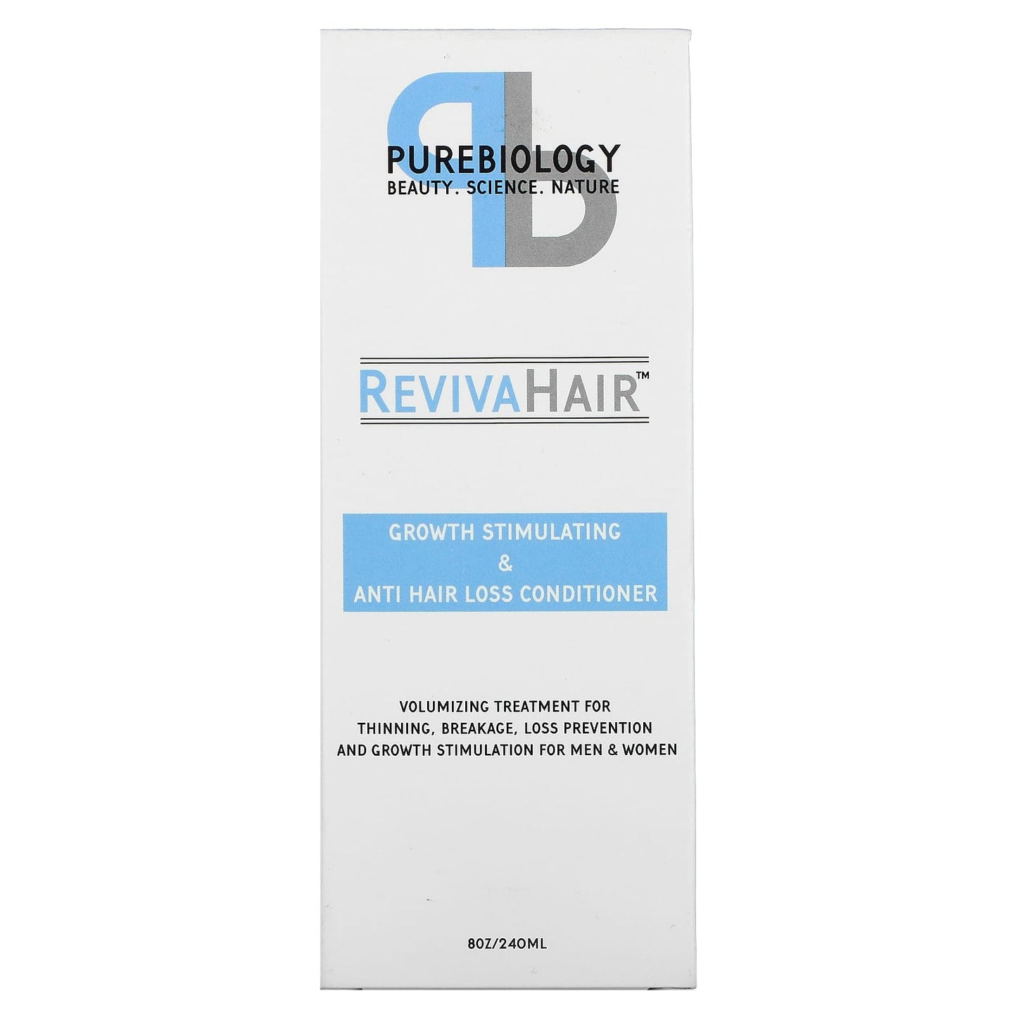 Pure Biology, RevivaHair, Growth Stimulating & Anti Hair Loss Conditioner, 8 oz (240 ml)