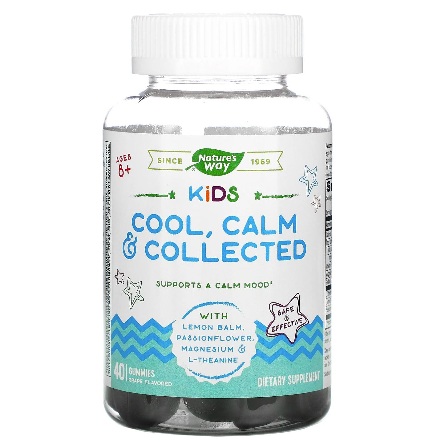 Nature's Way-Kids-Cool-Calm & Collected-Ages 8 +-Grape -40 Gummies