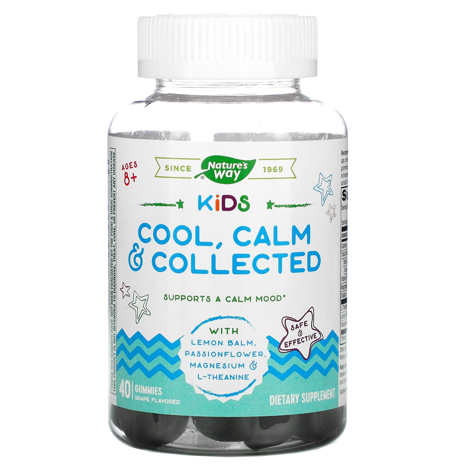 Nature's Way-Kids-Cool-Calm & Collected-Ages 8 +-Grape -40 Gummies