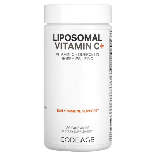 Codeage-Vitamins-Liposomal Vitamin C+-Vitamin C-Quercetin-Rosehips-Zinc-180 Capsules