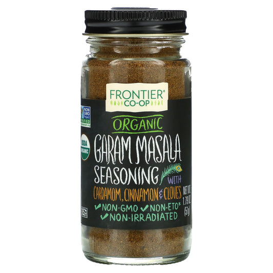 Frontier Co-op-Organic Garam Masala Seasoning with Cardamom-Cinnamon & Cloves-1.79 oz (51 g)