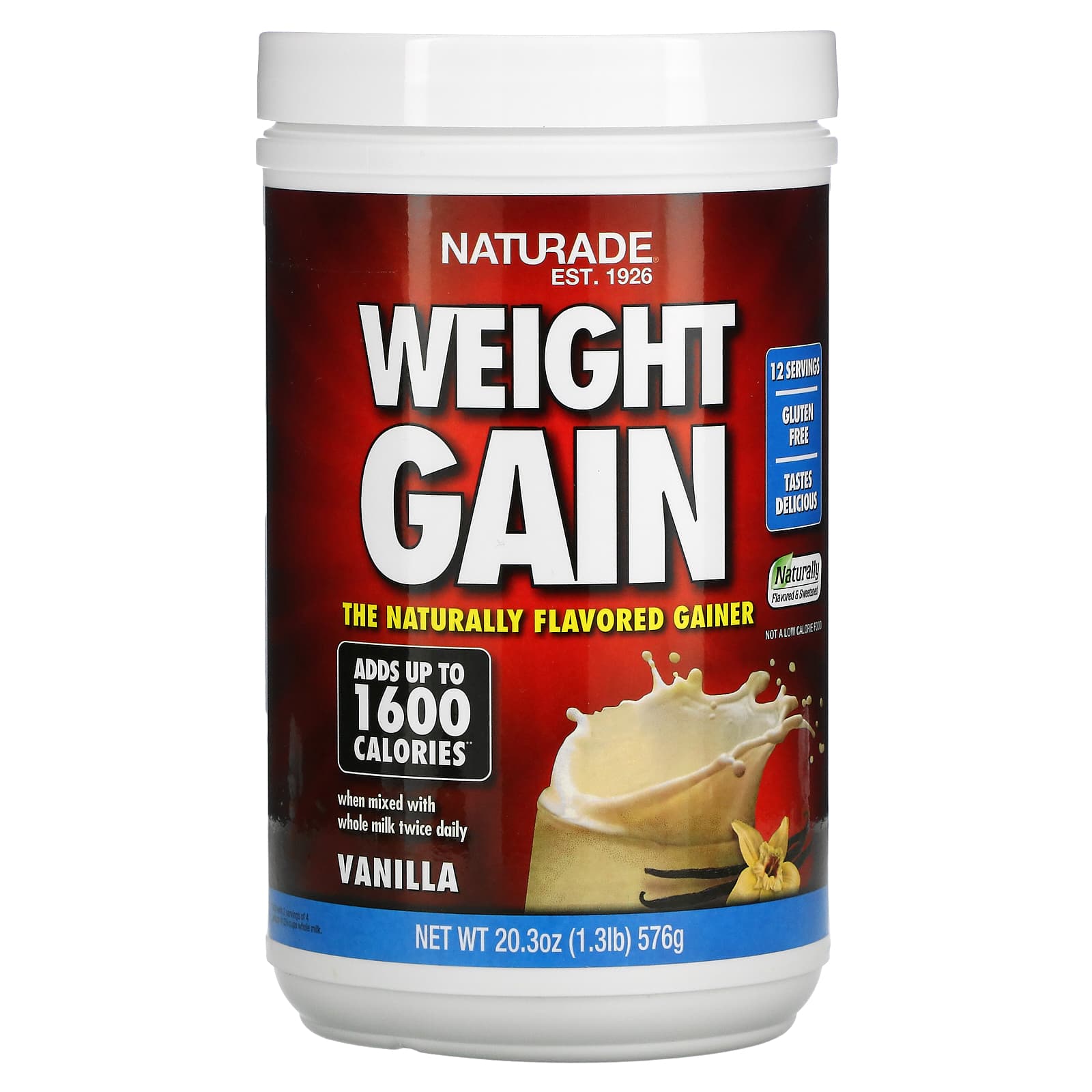 Naturade-Weight Gain-Vanilla-1.3 lbs (576 g)