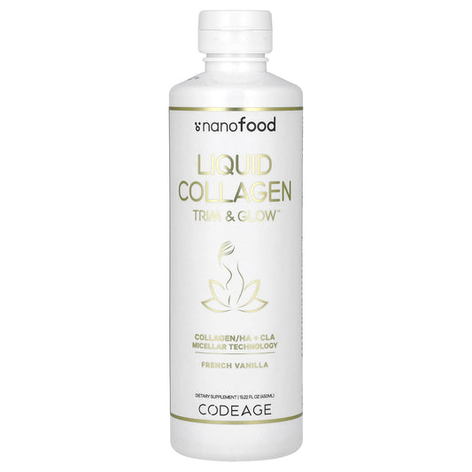 Codeage-Nanofood-Liquid Collagen-Trim & Glow-French Vanilla-15.22 fl oz (450 ml)