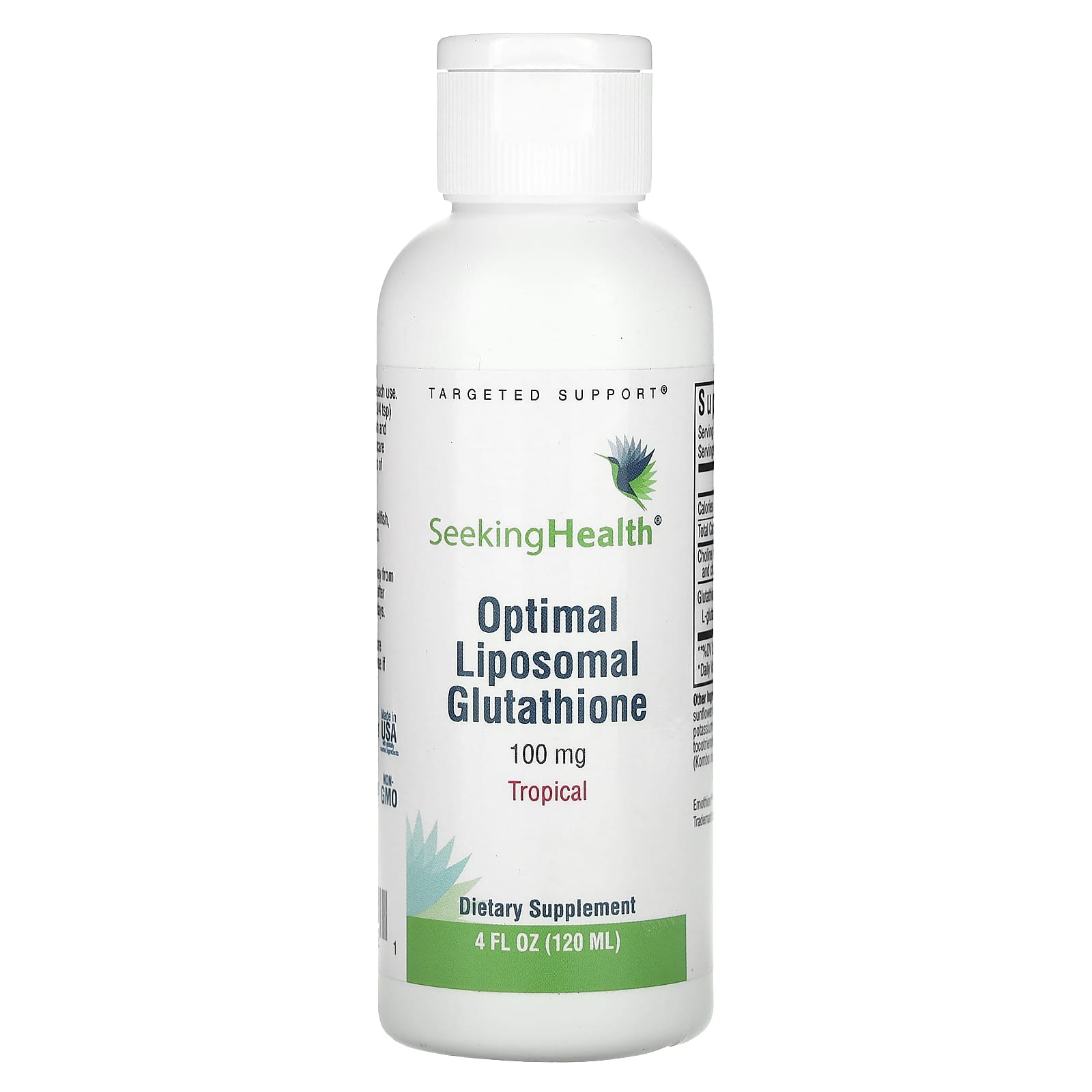 Seeking Health-Optimal Liposomal Glutathione-Tropical-100 mg-4 fl oz (120 ml)