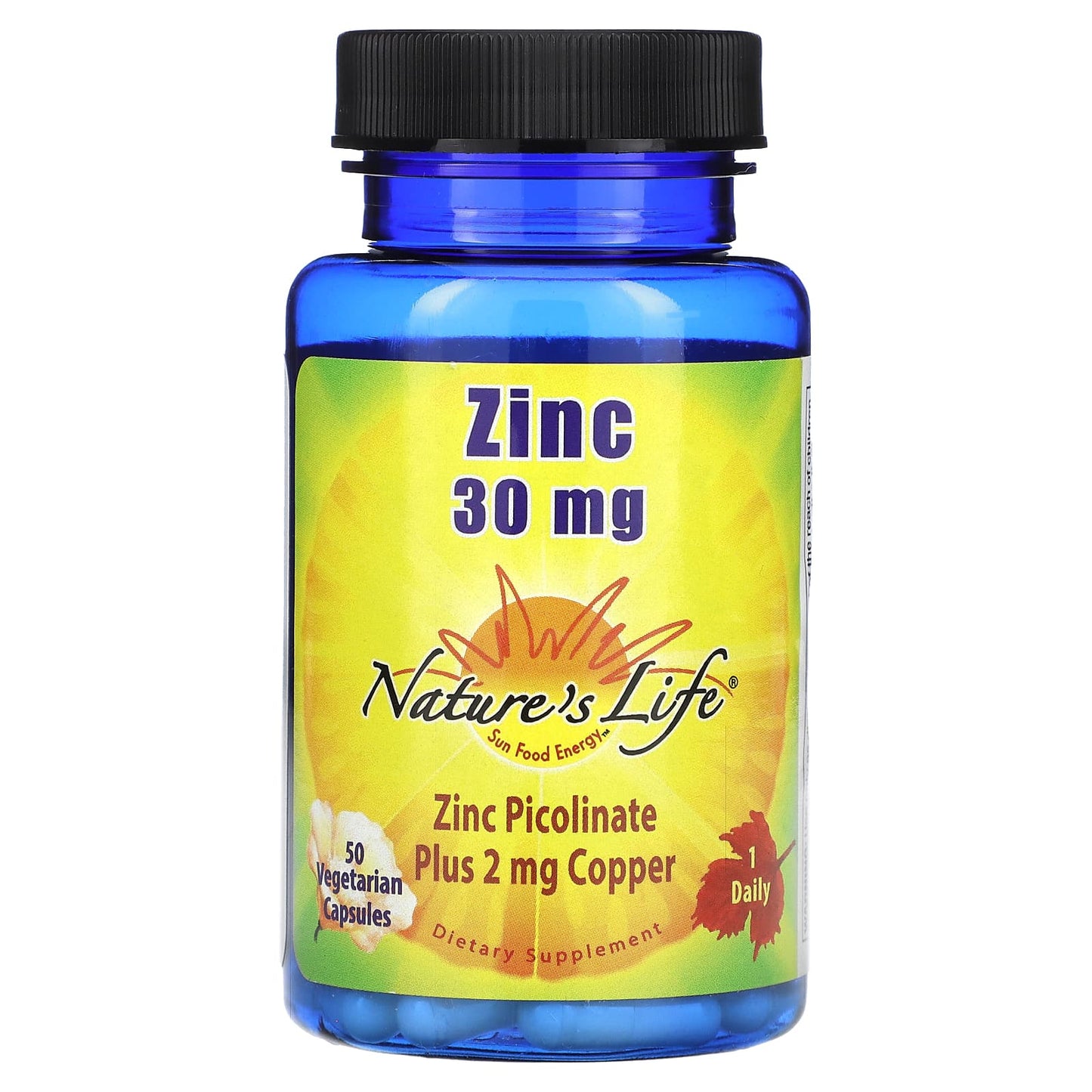 Nature's Life-Zinc-30 mg-50 Vegetarian Capsules